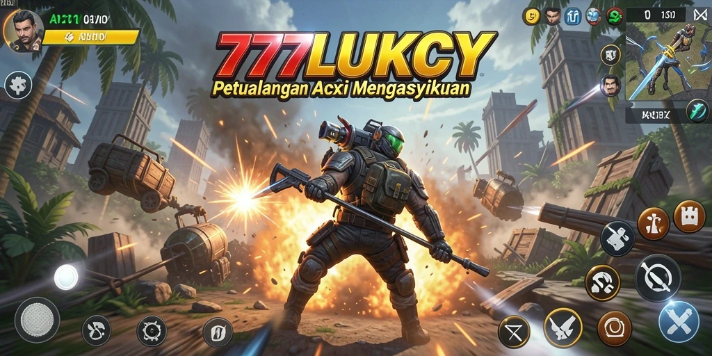 Screenshot <strong>777LUKCY</strong> menunjukkan aksi seru dalam permainan.