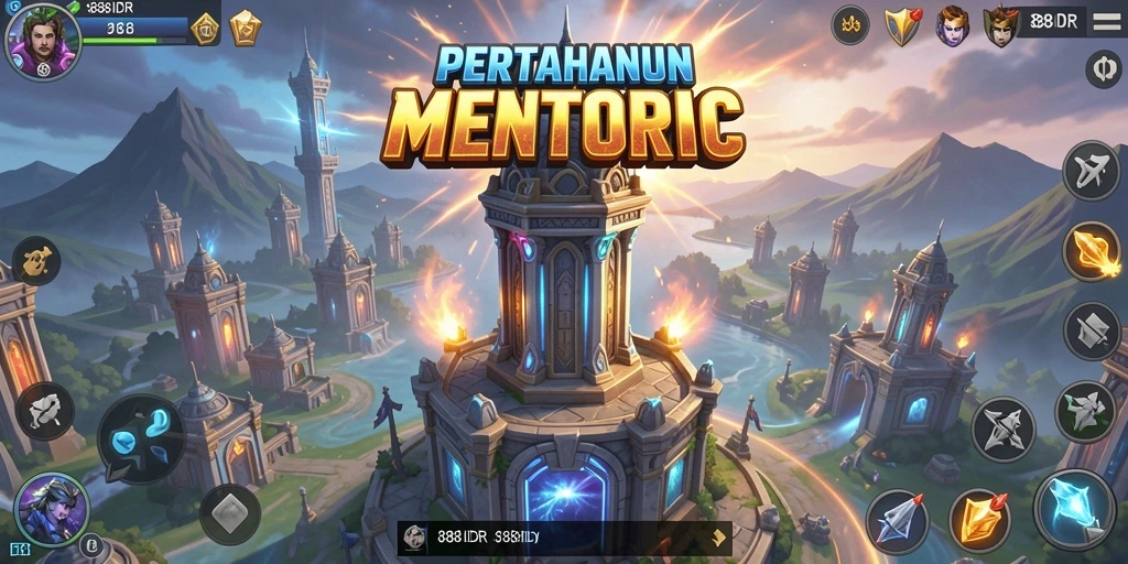 Tangkapan layar gameplay 888IDR yang menampilkan aksi Tower Defense seru.