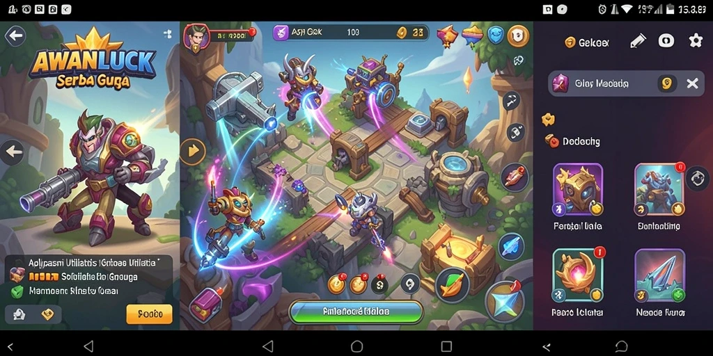 Tampilan screenshot menunjukkan fungsi utilitas aplikasi AWANLUCK yang praktis.