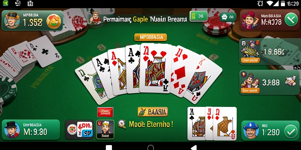 Screenshot gameplay Gaple MPO88ASIA dengan desain menarik dan interaksi nyata.