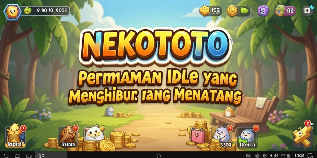 Tampilan gameplay NEKOTOTO yang imut dan menghibur.