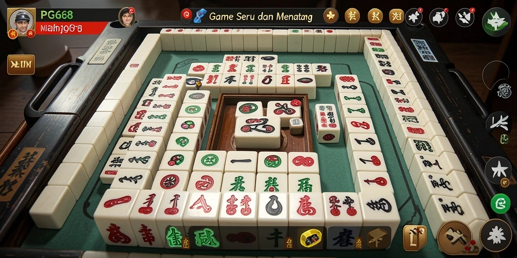 Gameplay PGG68 menampilkan tantangan Mahjong yang seru.