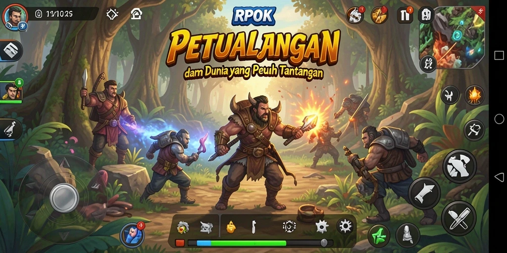 Screenshot gameplay RPOK menampilkan aksi dan petualangan yang mendebarkan.