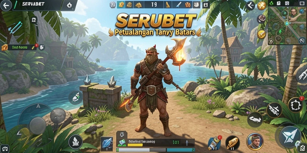 Gameplay SERUBET yang menarik dalam dunia terbuka.