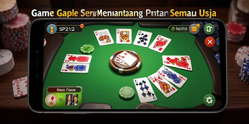 Tampilan gameplay SP212 yang menarik dan interaktif dalam permainan Gaple.