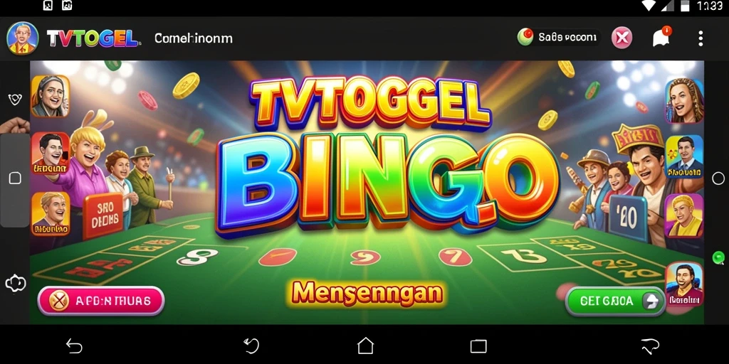 Gameplay Bingo seru dengan tampilan menarik di TVTOGEL.