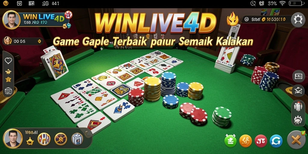 Gambaran gameplay seru Gaple di WINLIVE4D.