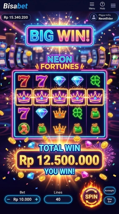 Screenshot halaman kategori aplikasi bisabet yang beragam.